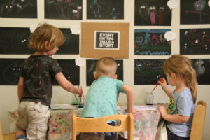 Children painting